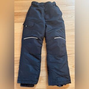 Swiss Tech Kids Snow Pants Size 6/7 Black Waterproof Winter Ski Pants